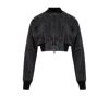 Pcfg Women's Black Your Itch Bomber Denim Jacket In Black