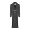 Pcfg Women's Black / Grey Your Itch Cashmere Blend Long Overcoat - Black & White In Gray