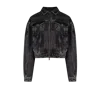 Pcfg Women's Black / Grey Your Itch Colorblocked Denim Jacket - Jet Black In Black