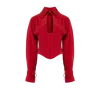 Pcfg Women's Red Your Itch Corset Blouse - Samba In Red