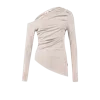 Pcfg Your *itch Draped Long Sleeve Top In Neutral