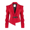 Pcfg Women's Red Your Itch Fitted Blazer Jacket - Samba In Red