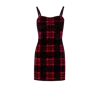 Pcfg Women's Black / Red Your Itch Plaid Mini Dress In Burgundy