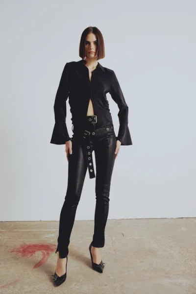 Pcfg Your *itch Two Belt Denim Pant In Black