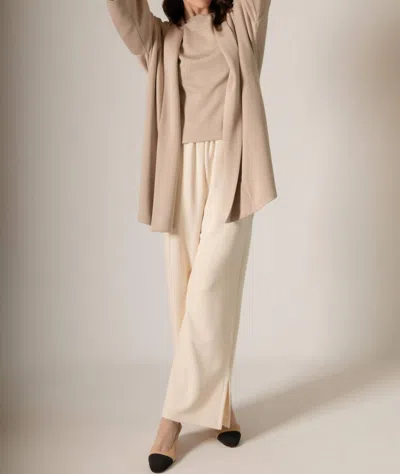 P.cill Amelia Oversized Cardigan In Taupe In Gray