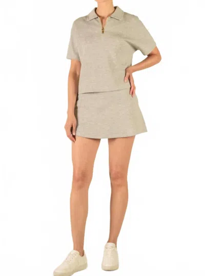 P.cill Berkley A-line Mini Skirt In Heather Grey In Gray