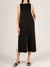 P.cill Butter Modal Border Contrast Jumpsuit In Black In Black