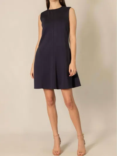 P.cill Butter Modal Flared Mini Dress In Navy In Blue