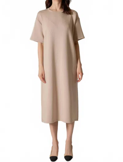 P.cill Butter Modal Midi T-shirt Dress In Taupe In Brown
