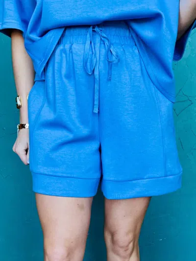 P.cill Butter Modal Shorts In Cornflower Blue