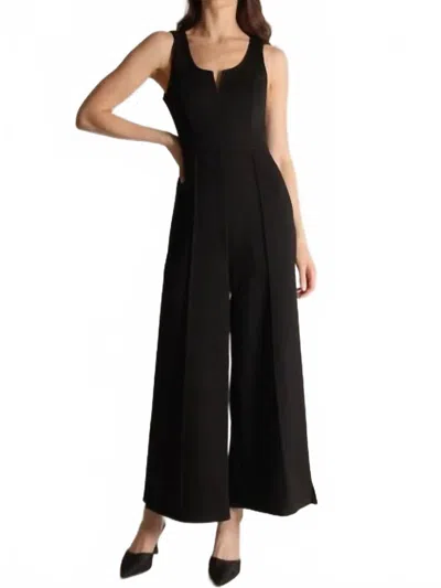 P.cill Butter Modal Sweetheart Neckline Jumpsuit In Dark Grey In Black