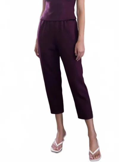 P.CILL BUTTER MODAL WAIST BAND ANKLE PANTS IN PORT