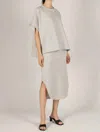 P.cill Diana Midi Skirt In Heather Grey In Grey