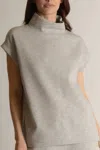 P.cill Elison Oversized Top In Heather Grey In Grey