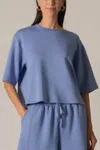 P.cill Hazel Overlap Back Top In Cornflower In Blue