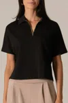 P.cill Millie Zip Up Top In Black In Black
