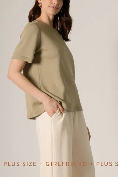 P.cill Modal Tee Shirt In Olive In Green