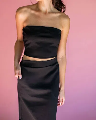 P.cill Modal Tube Top In Black