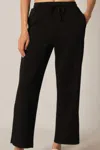 P.cill Tru Side Binding Wide Leg Pants In Black In Black