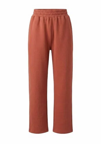 P.cill Women's Modal Wide Leg Pants With Bottom Slits In Dusty Rose In Red