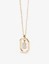 Pd Paola Womens Gold Letter B Mini 18ct Yellow-gold Plated Sterling-silver And Zirconia Pendant Neck In Gold