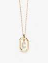 Pd Paola Womens Gold Letter C Mini 18ct Yellow-gold Plated Sterling-silver And Zirconia Pendant Neck In Gold