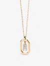 Pd Paola Womens Gold Letter R Mini 18ct Yellow-gold Plated Sterling-silver And Zirconia Pendant Neck In Gold