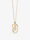 Pd Paola Womens Gold Letter O Mini 18ct Yellow-gold Plated Sterling-silver And Zirconia Pendant Neck In Gold