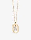 Pd Paola Womens Gold Letter W Mini 18ct Yellow-gold Plated Sterling-silver And Zirconia Pendant Neck In Gold