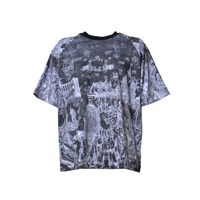 PDF AGW BLACK NYLON T-SHIRT WITH PRINT
