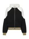 Pdf Colour-block Zip-up Hoodie In Black