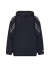Pdf Bandana-print Hooded Sweater In Blue