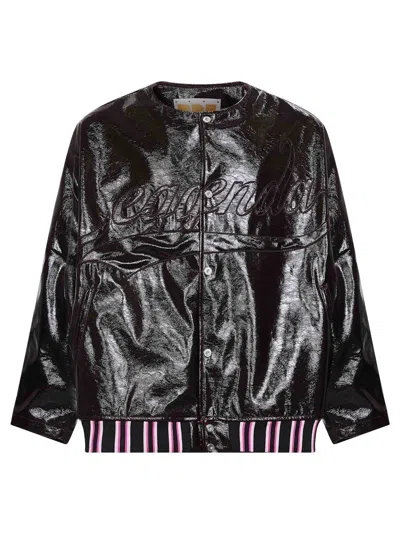 Pdf Burgundy Coated Fabric Leggenda Due Jacket In Black