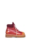Pdf Burgundy Gradient-effect Leather Strada Ankle Boots In Pink