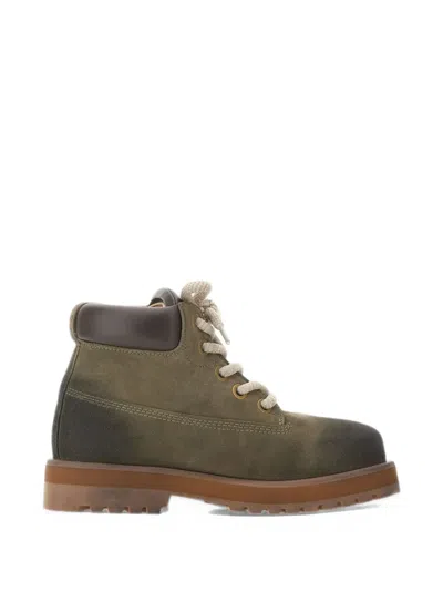 Pdf Burnished-effect Lace-up Boots In Pattern