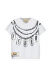 Pdf Chain Print V-neck T-shirt In Red
