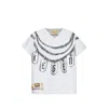 Pdf Chain Print V-neck T-shirt In White