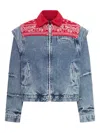 Pdf Channel Denim Cape Jacket With Bandana Effect In Blue