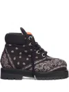 Pdf Channel Strada Low Bandana Printed Suede Boots In Black