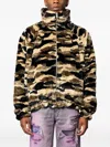 Pdf Channel Camouflage-print Turtleneck Jacket In Multi