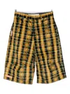 Pdf Channel Checked Shorts In Black