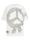 Pdf Channel Peace-print Cotton T-shirt In White