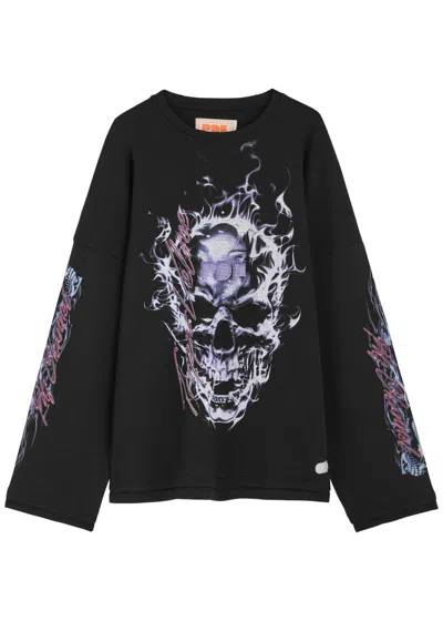 Pdf Channel Skull-printed Waffle-knit Cotton T-shirt