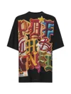 Pdf Channel Embroidered-lettering Print T-shirt In Black