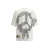 Pdf Channel Peace-print Cotton T-shirt In White