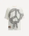 Pdf Channel Peace-print Cotton T-shirt In White