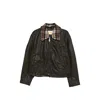 Pdf Check-collar Logo-embossed Jacket In Brown
