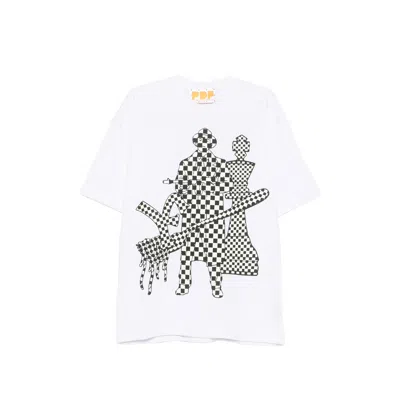 PDF PDF CHECKERED GRAPHIC PRINT T-SHIRT