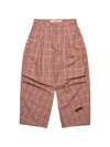 Pdf Check-pattern Pleated Trousers In Pink