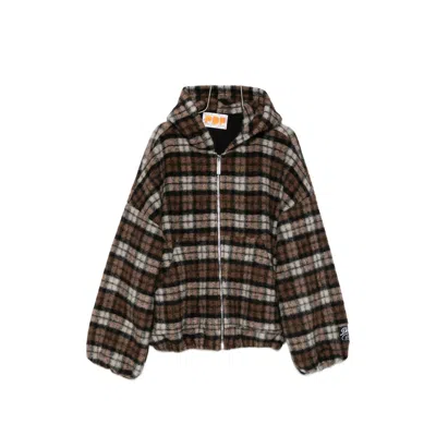 PDF CHECK-PATTERN ZIP-UP HOODIE